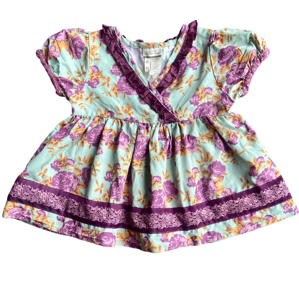 Matilda Jane Lilac Bouquet Wrap Top size 4